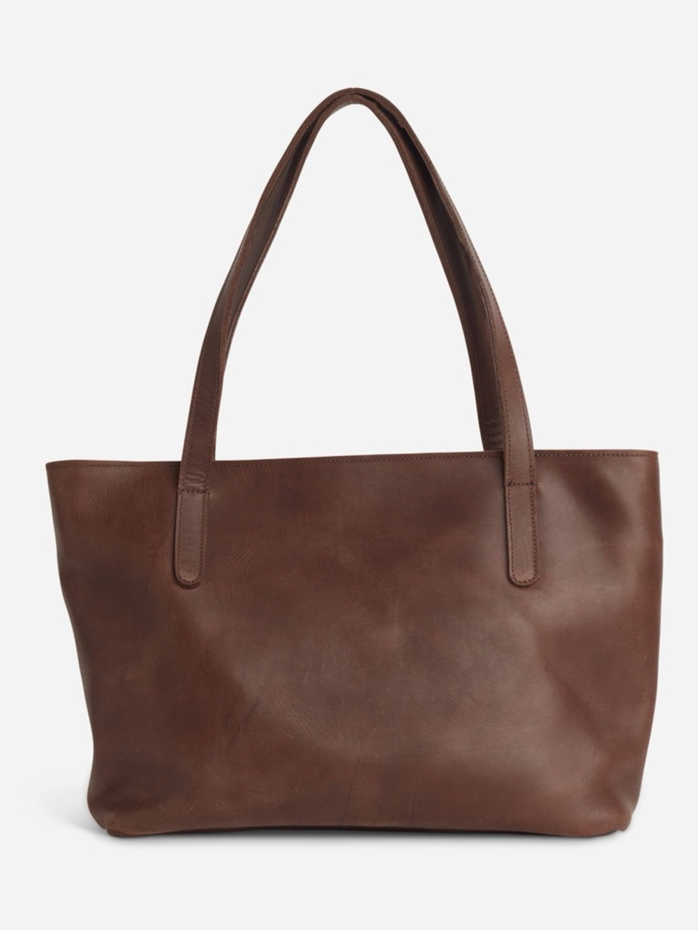 Parker Clay Eden Carryall Distressed Leather Tote Bag in Rust Brown - Picture 3 of 15